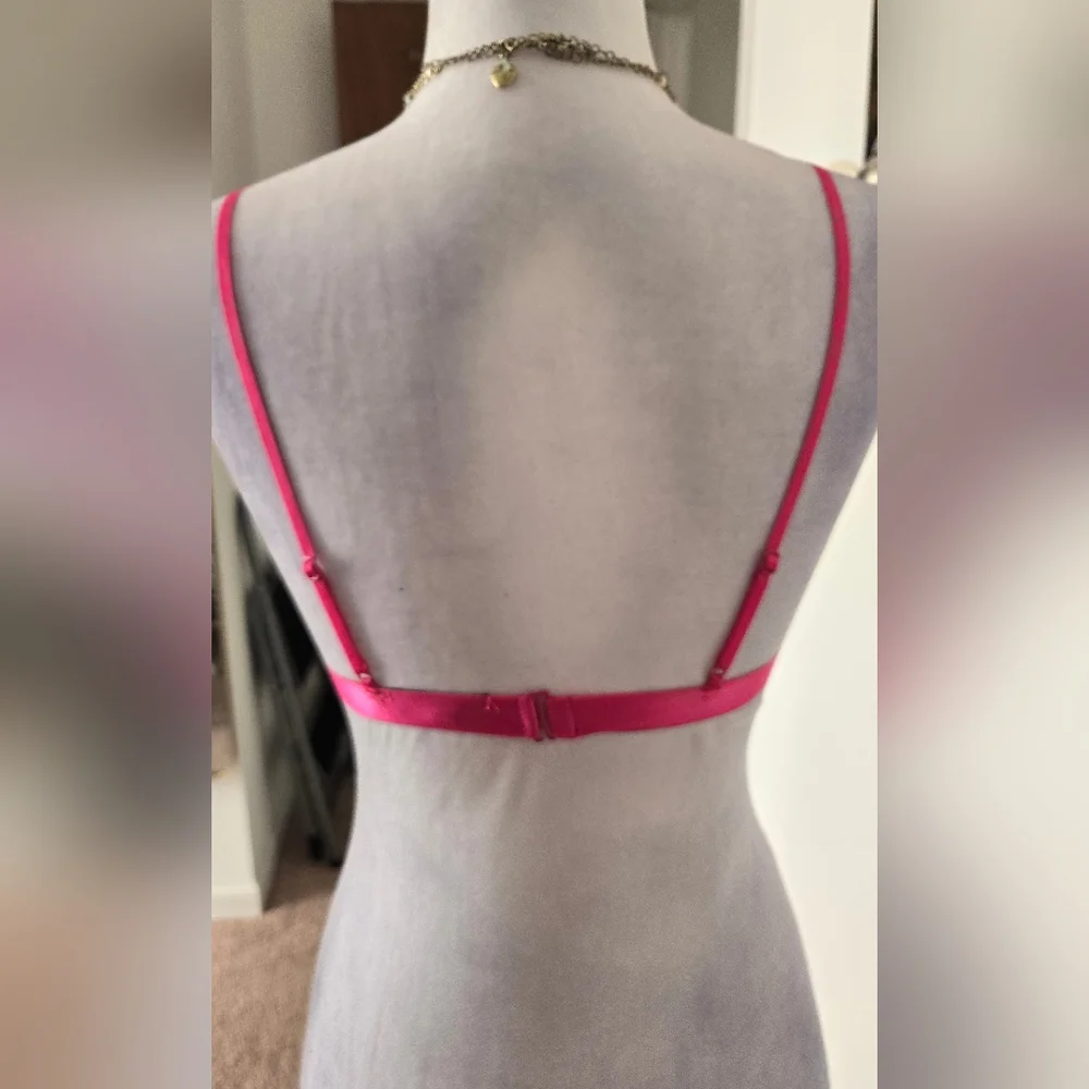 Dolls Kill - Club Exx - Hot Pink Pixie Playroom Sequin Bra - Picture 3 of 5